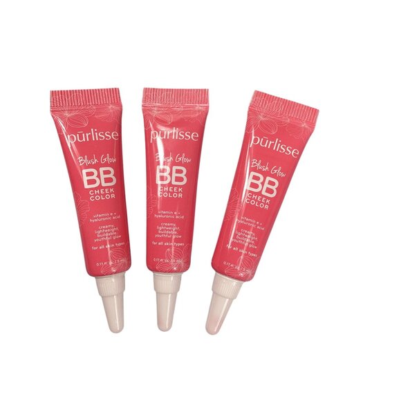 Purlisse Blush Glow BB Cheek Color Set Of 3 Sweet Rose Travel Size 0.17Fl Each - Picture 1 of 2